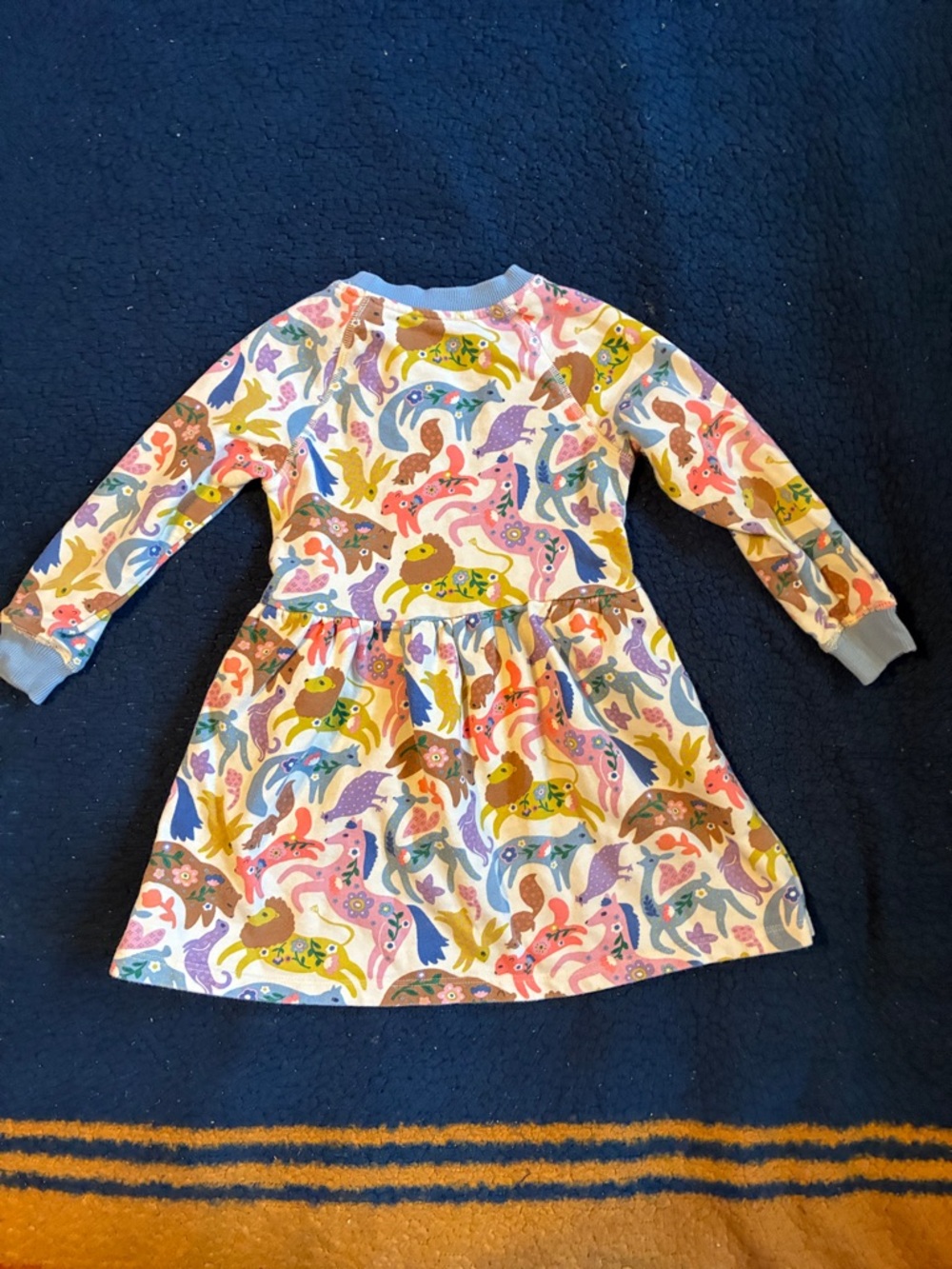 Mini Boden Kids' Folklore Print Cotton Sweatshirt Dress - Picture 2 of 4